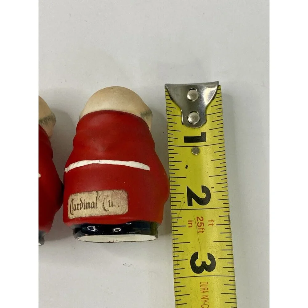 Goebel Red Cardinal Tuck Salt & Pepper Vintage Friar Monk West Germany Porcelain